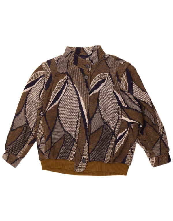 Stadick ženska prekomjerna bomber jakna s apstraktnim uzorkom UK 10 Mala kaki