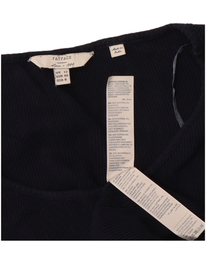 Fat Face Ženska majica dugih rukava UK 12 srednje tamnoplavi pamuk