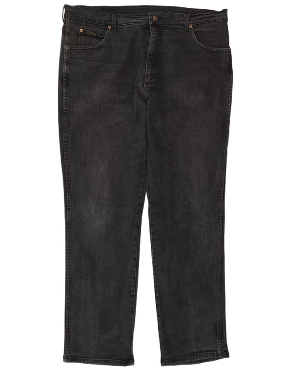 WRANGLER Muške rastezljive ravne traperice Texas W40 L34 sivi pamuk