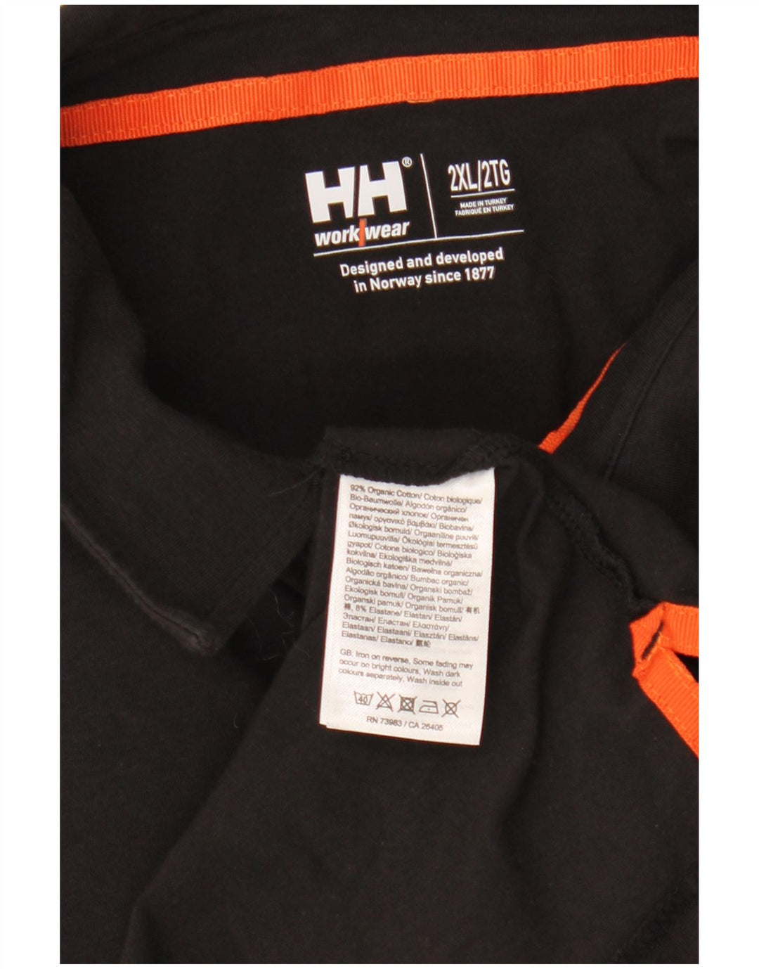 Helly Hansen muška grafička polo majica 2XL crni pamuk
