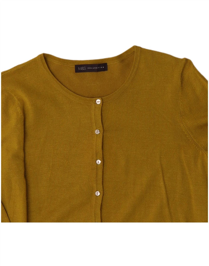 MARKS & SPENCER Ženski kardigan pulover UK 10 Small Yellow