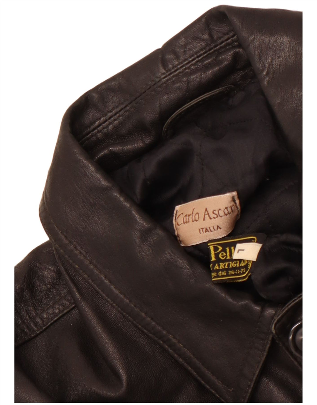 VINTAGE muška kožna jakna UK 40 velika crna koža