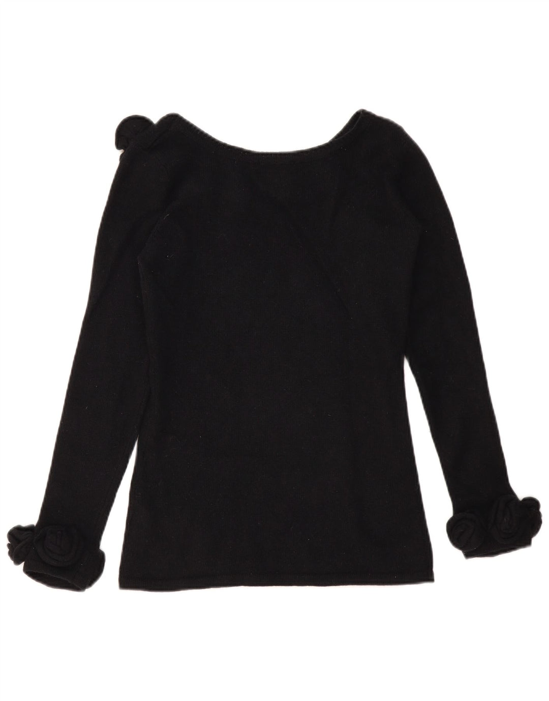 Alba Moda ženski džemper s veznim izrezom UK 10 Mala crna nova vunena