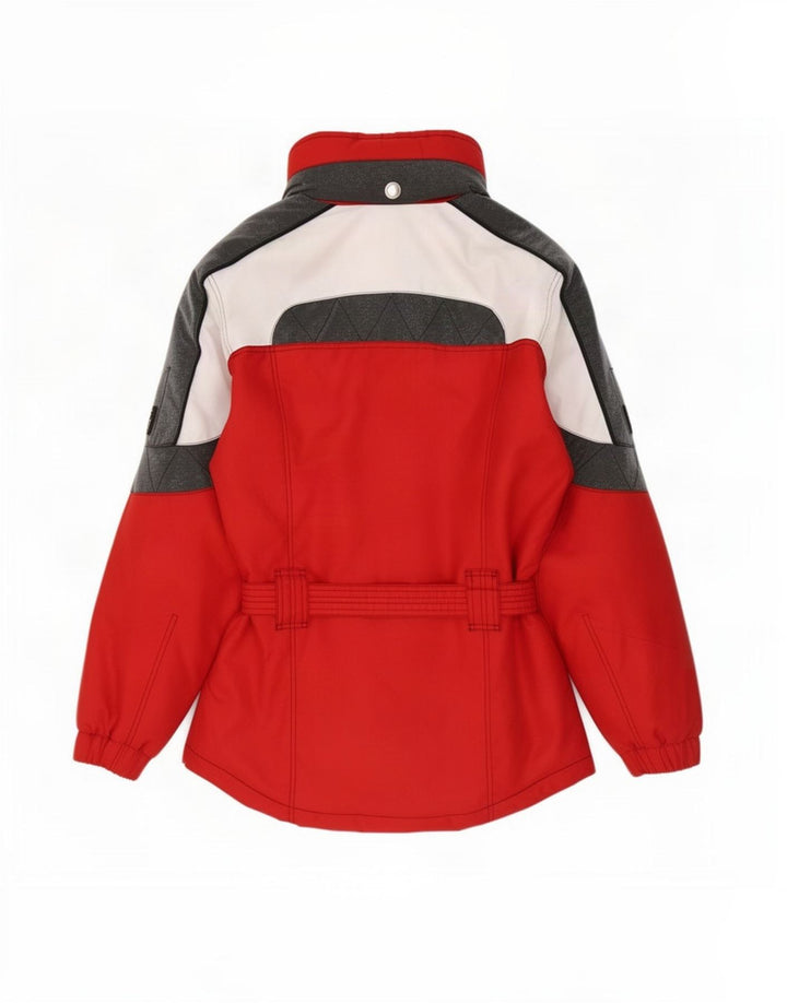 Oprostite, ženska skijaška jakna s kapuljačom UK 14 Large Red Colourblock