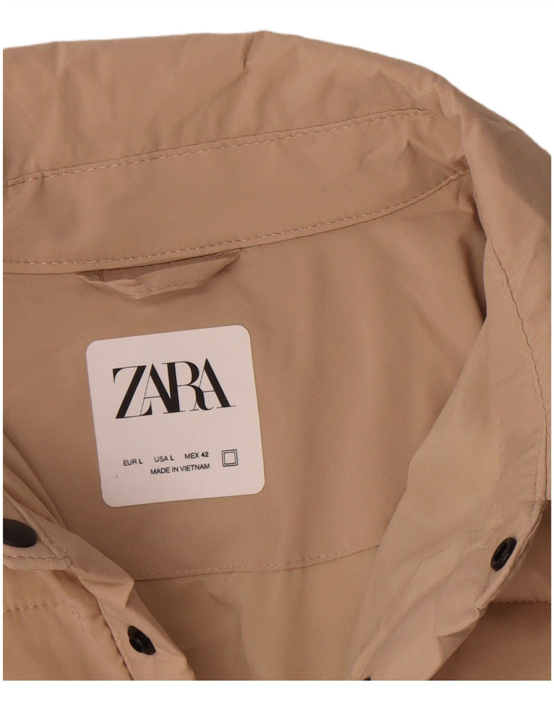 Zara muška podstavljena jakna UK 40 Large Beige Poliester