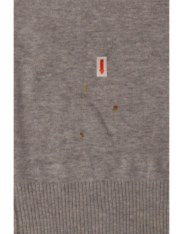 DIESEL Muški pulover s okruglim izrezom, veliki sivi pamuk