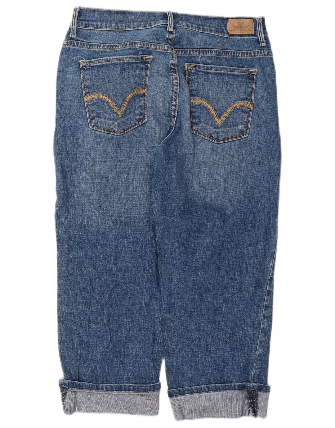 LEVI'S ženske 515 Capri traperice US 4 male W28 L20 plavi pamuk