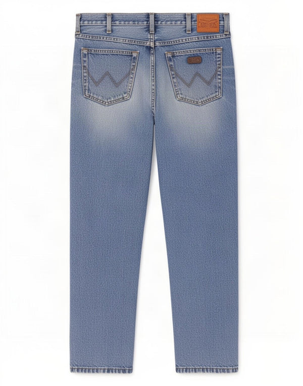 Wrangler Mens Ohio Straight Jeans W36 L32 Blue Cotton