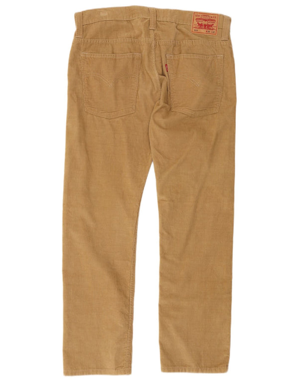 Levi's muške 504 ravne hlače od samta W36 L32 bež pamuk