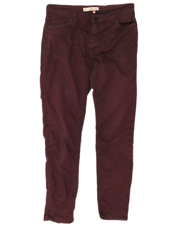 Topshop ženske uske traperice Leigh s premazom W30 L28 Bordo pamuk
