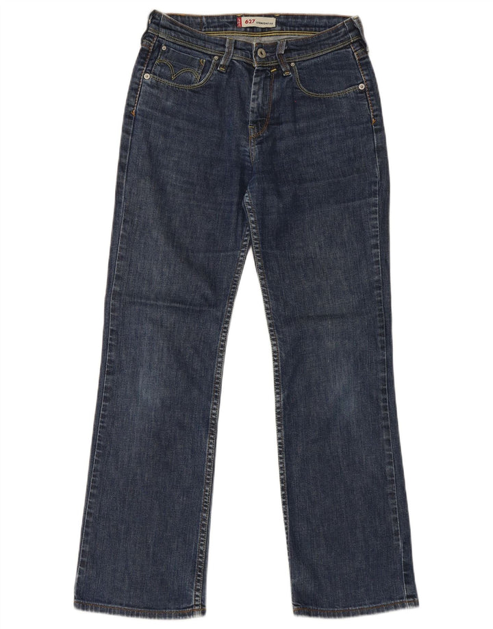 Levi's ženske 627 ravne traperice W28 L30 plavi pamuk