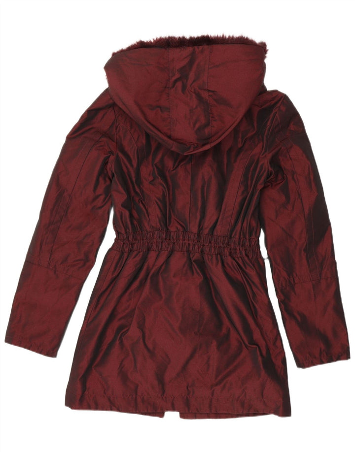 Ženska parka jakna Ted Baker s kapuljačom, veličina 1 XS, bordo poliester