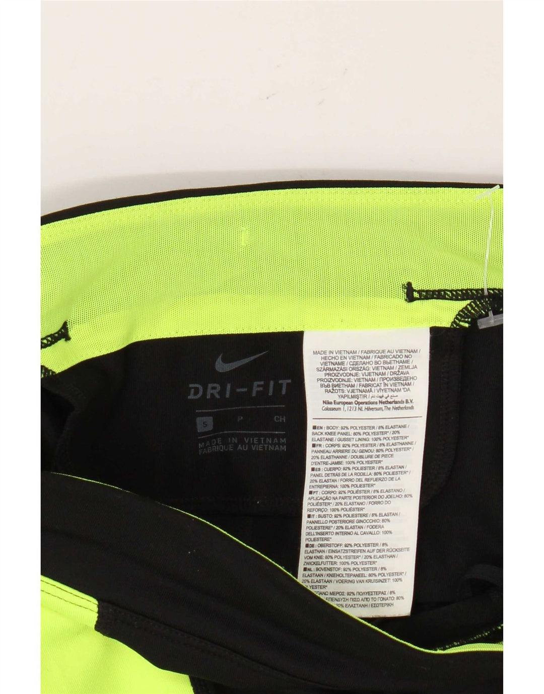 Nike Ženske Dri Fit Leggings UK 10 Male crne Colourblock poliester