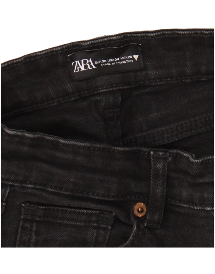 Zara ženske lepršave traperice EU 36 XS W26 L25 crne