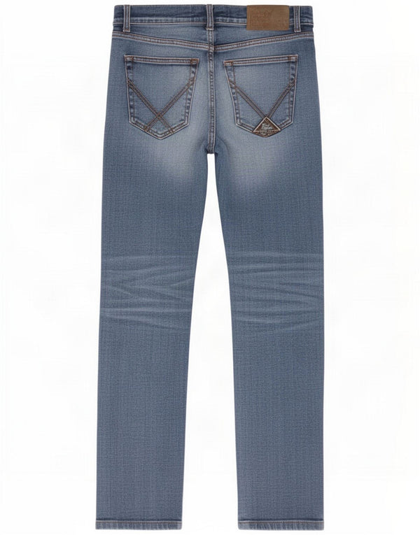 Roy Rogers Mens Regular Fit Straight Jeans W33 L30 Blue Cotton