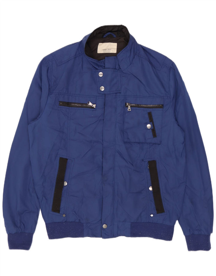ZARA muška bomber jakna UK 42 XL plavi poliester