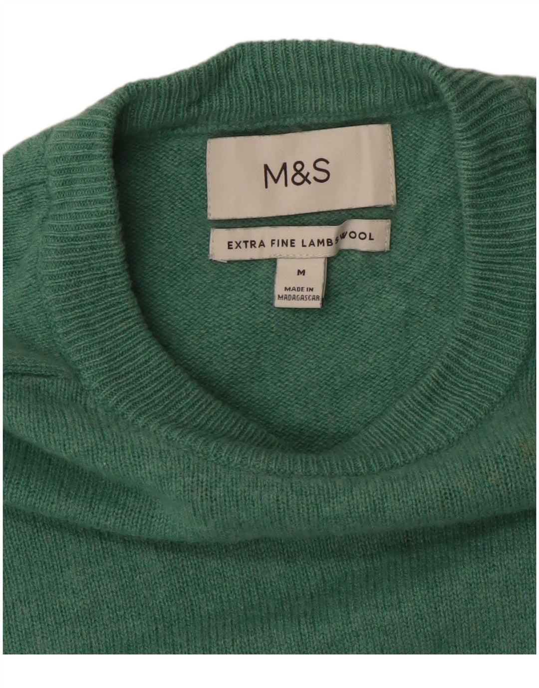 MARKS & SPENCER Ženski pulover s okruglim izrezom UK 14 Srednje zelena