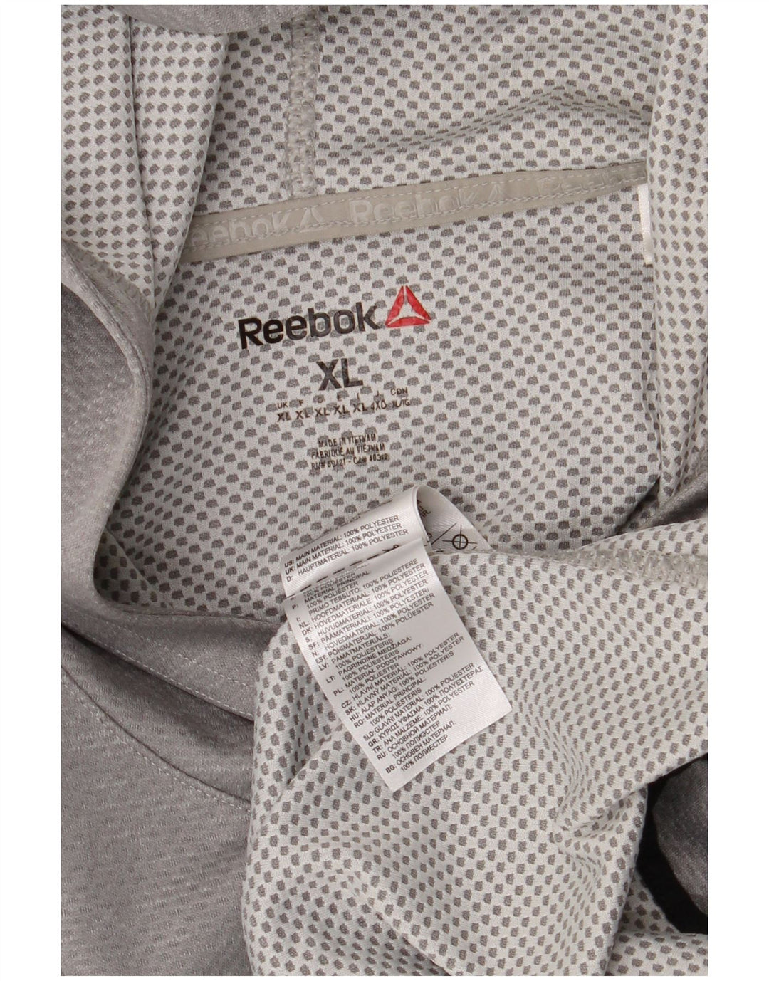 REEBOK muška majica s kapuljačom XL sivi poliester