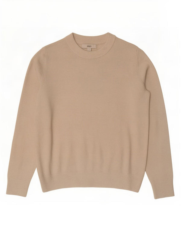 Marks & Spencer ženski pulover s okruglim izrezom UK 10 Small Beige