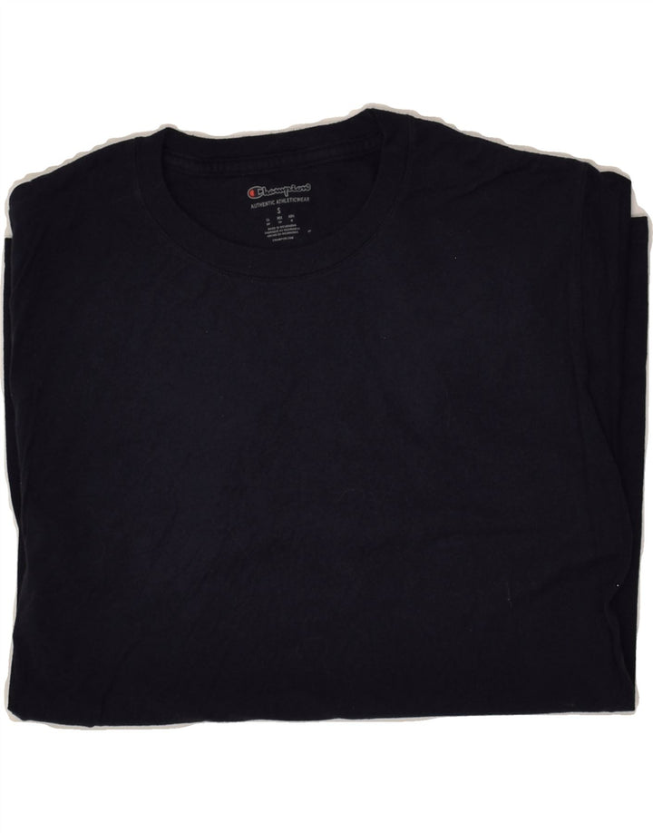 CHAMPION Mens T-Shirt Top Small Navy Blue Cotton Vintage Champion and Second-Hand Champion from Messina Hembry 