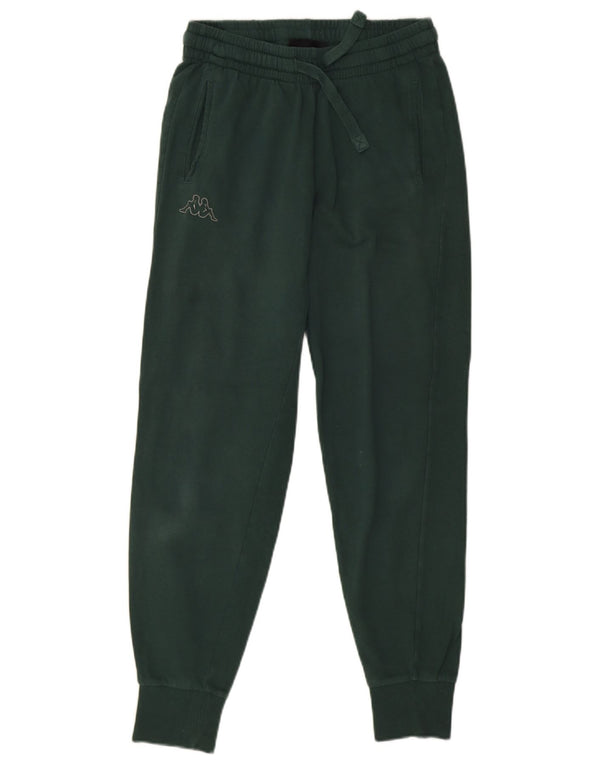 Kappa Ženska trenirka Hlače Joggers UK 12 Srednje zeleni pamuk