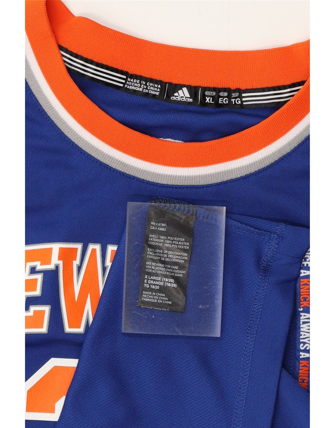 ADIDAS muški New York Knicks grafički prsluk XL plavi poliester