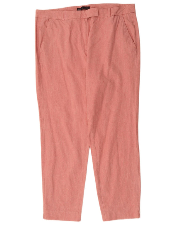 MARKS & SPENCER Ženske Chino hlače visokog struka UK 18 XL W36 L27 Ružičasta