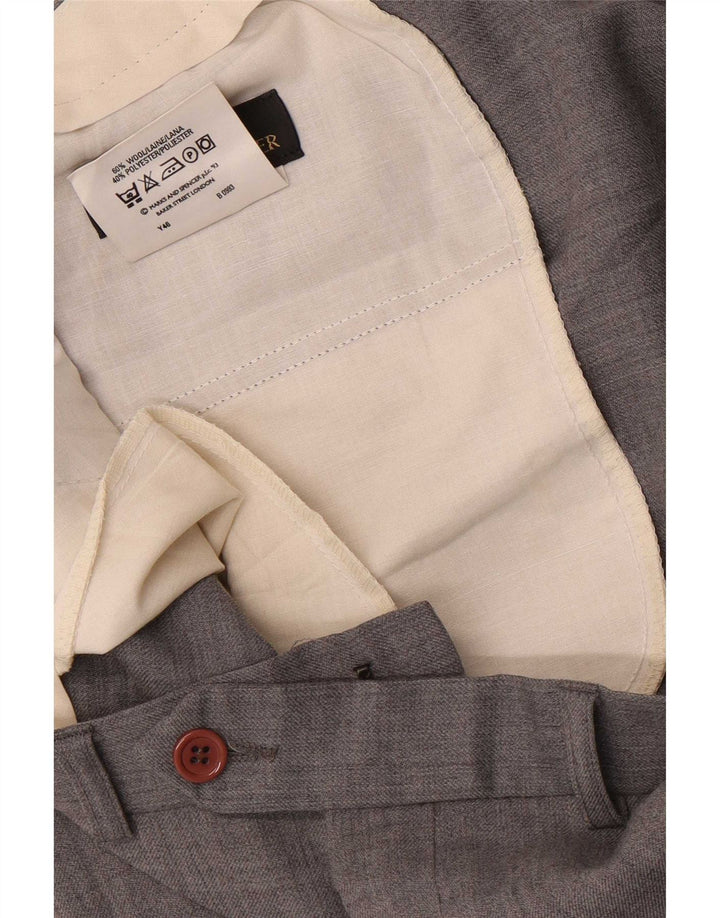 Marks & Spencer muške hlače ravnog odijela W40 L29 siva vuna