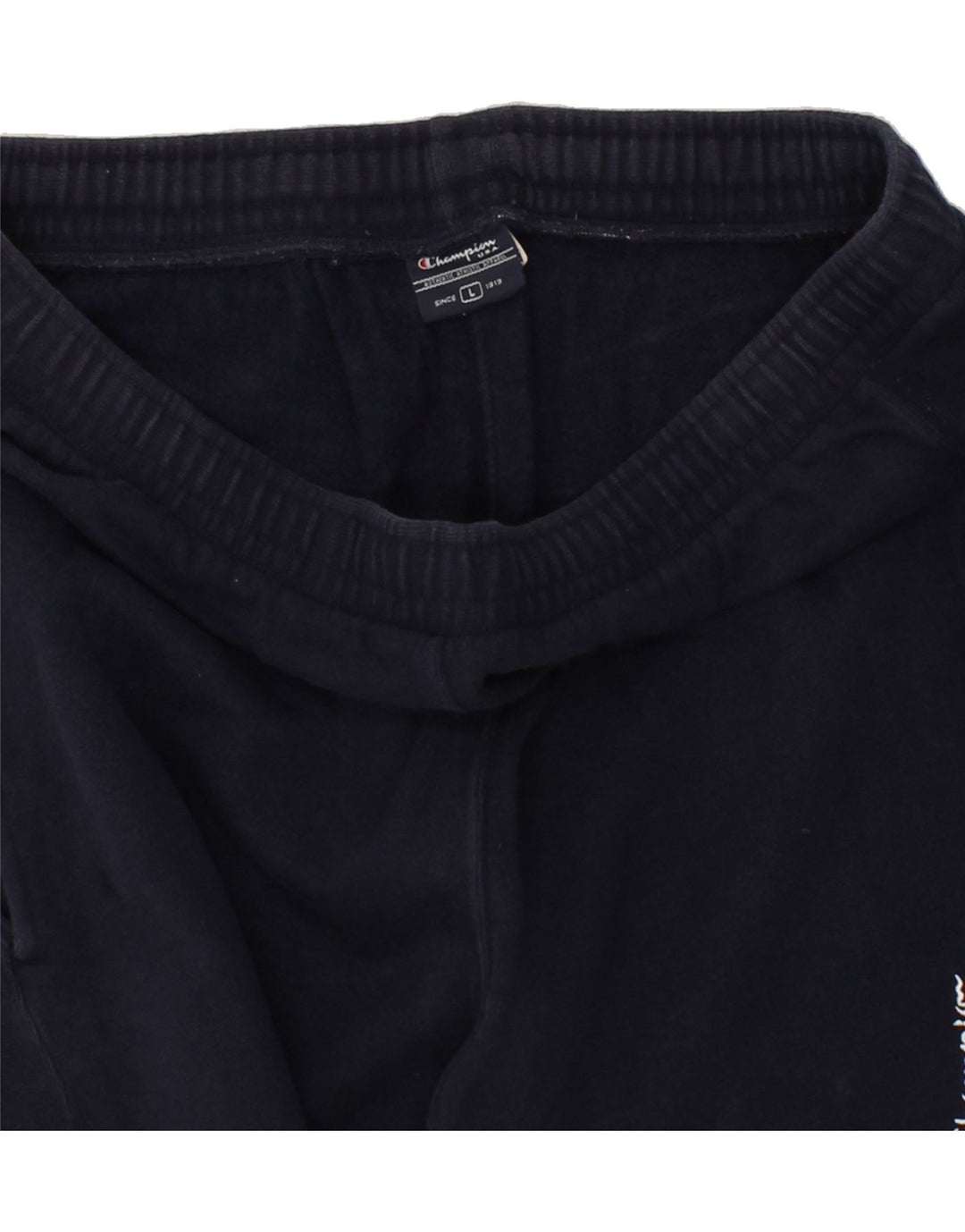 CHAMPION Mens Tracksuit Trousers Large  Navy Blue Cotton Vintage Champion and Second-Hand Champion from Messina Hembry 