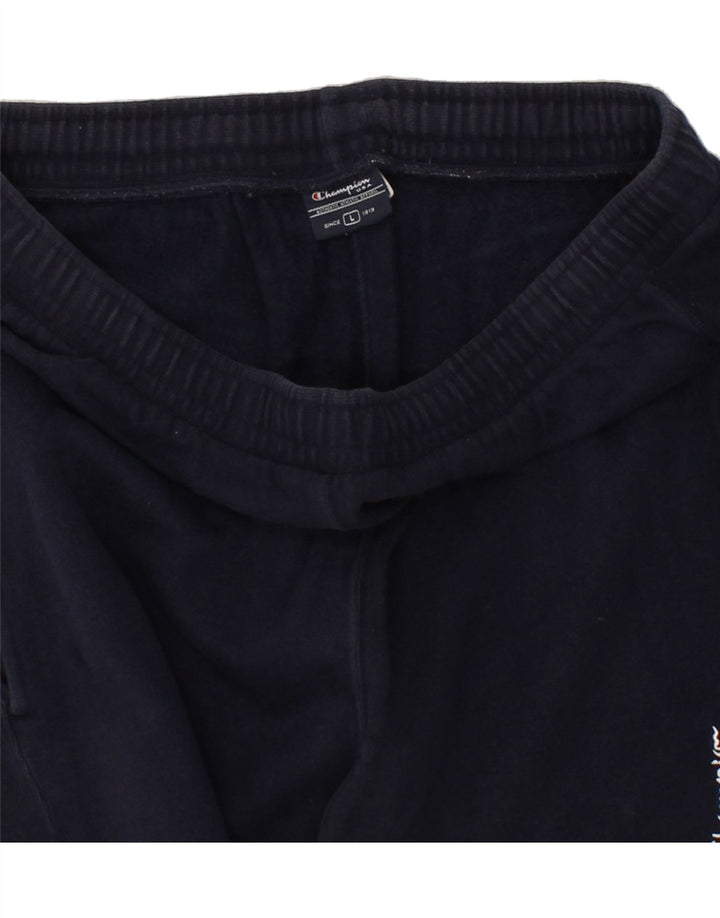 CHAMPION Mens Tracksuit Trousers Large  Navy Blue Cotton Vintage Champion and Second-Hand Champion from Messina Hembry 