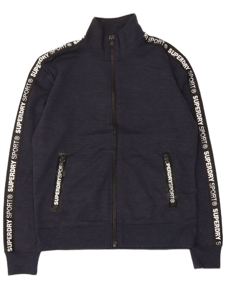 Superdry muška grafička gornja jakna od trenirke XL tamnoplavi pjegavi poliester