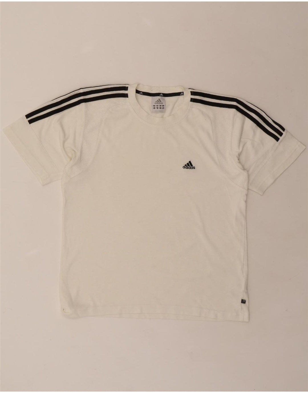 ADIDAS Mens T-Shirt Top Medium White Cotton Vintage Adidas and Second-Hand Adidas from Messina Hembry 