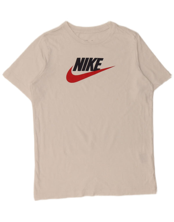 NIKE Boys Graphic T-Shirt Top 13-14 Years White Pamuk