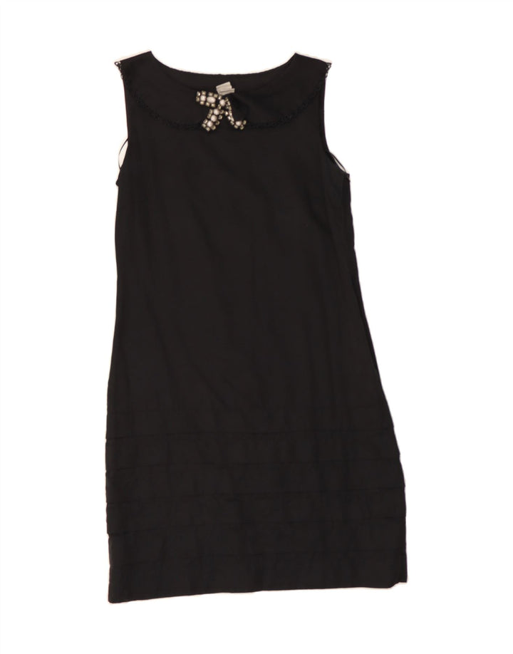 OASIS Womens Sleeveless Shift Dress UK 10 Small Black Silk Vintage Oasis and Second-Hand Oasis from Messina Hembry 