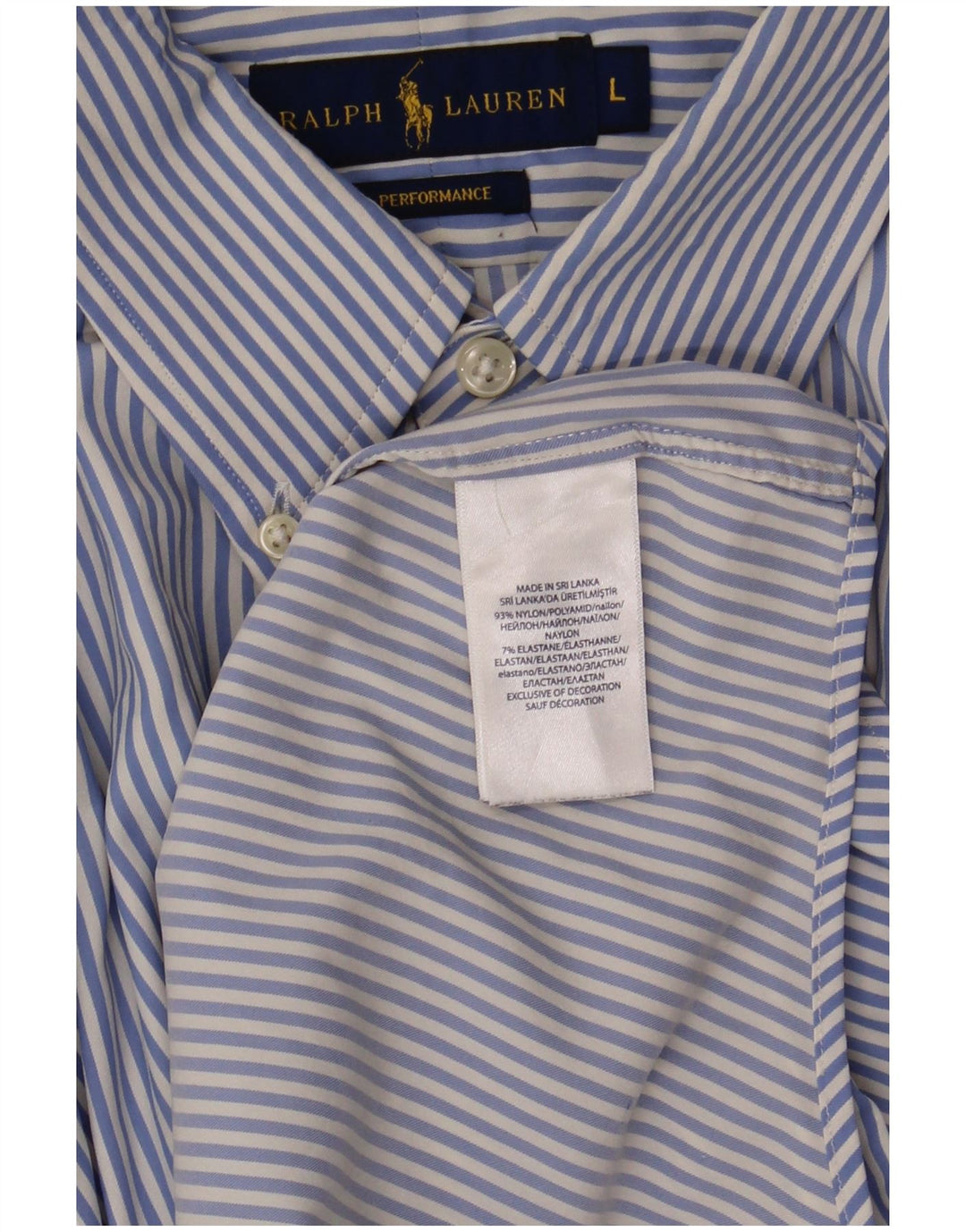Ralph Lauren muška košulja s velikim plavim prugama od najlona