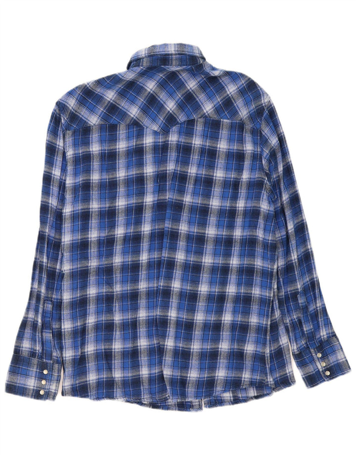 Wrangler muška flanelska košulja XL plavi karirani pamuk