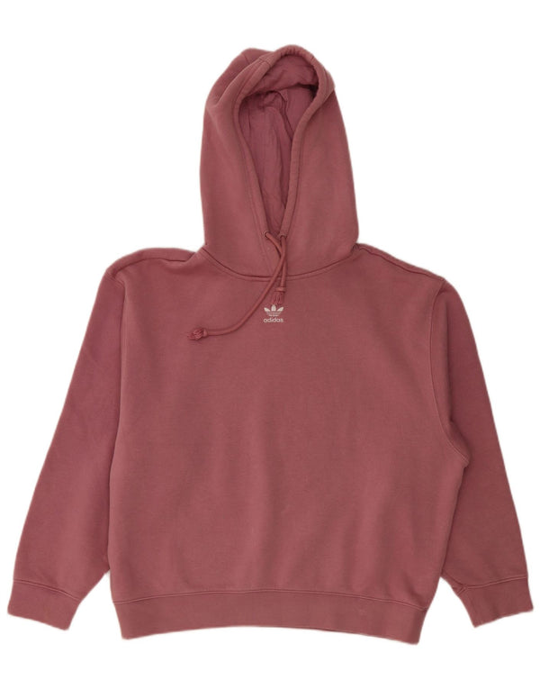 Adidas veliki ženski džemper s kapuljačom UK 4/6 XS, ružičasti pamuk