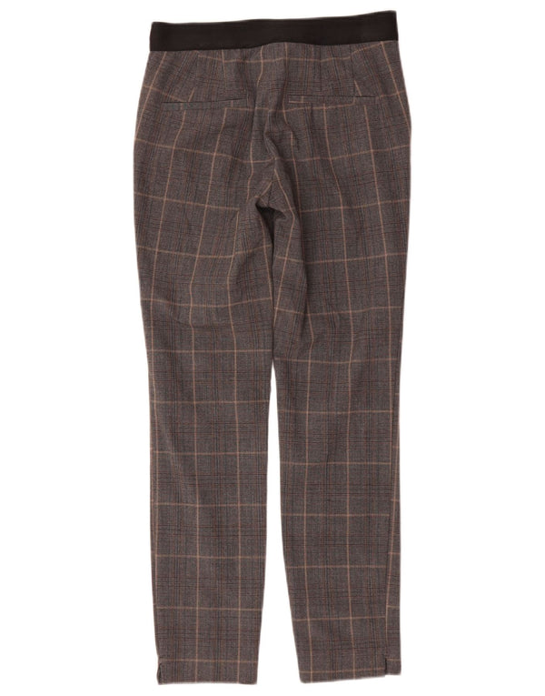Zara ženske uske chino hlače XS W25 L27 sive karirane
