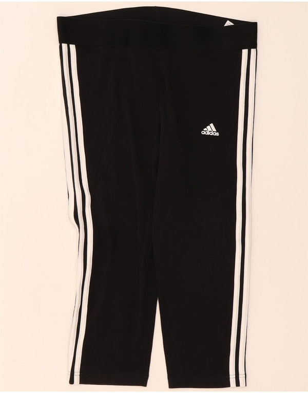 Adidas ženske Capri tajice UK 16/18 velike crne pamučne
