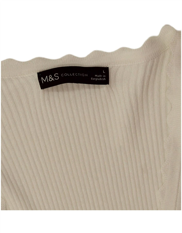 Marks & Spencer ženska majica kratkih rukava UK 16 velika bijela viskoza