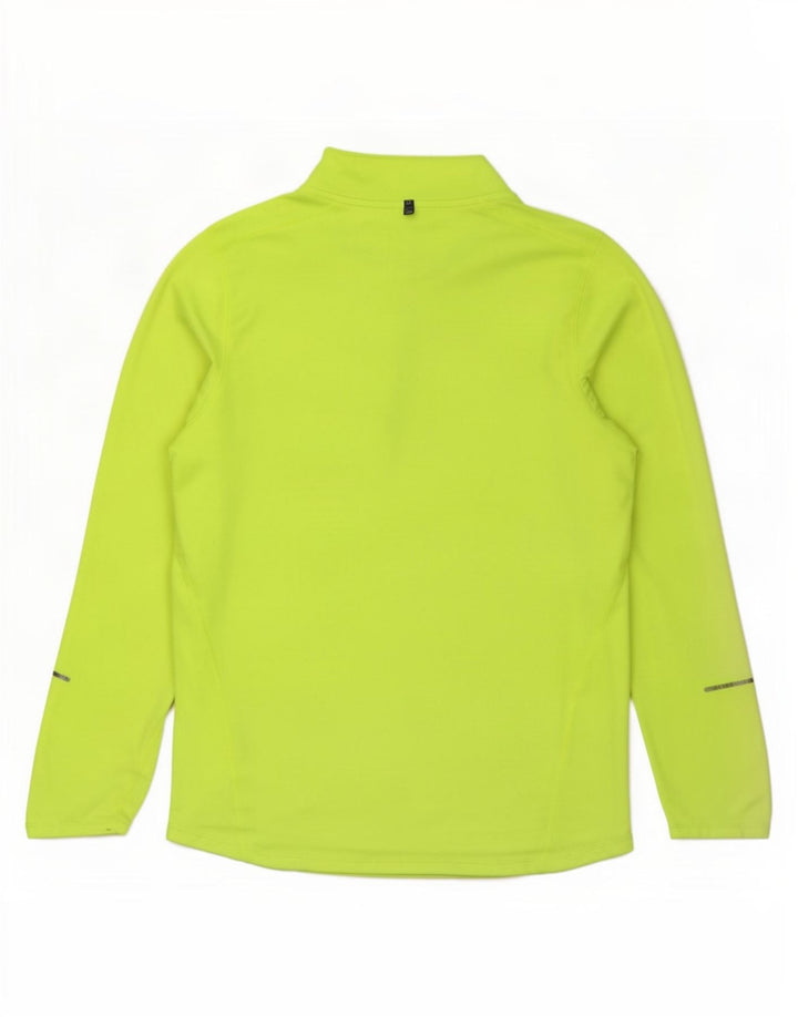 Nike Dri Fit majica s izrezom i dugim rukavima, mali žuti poliester