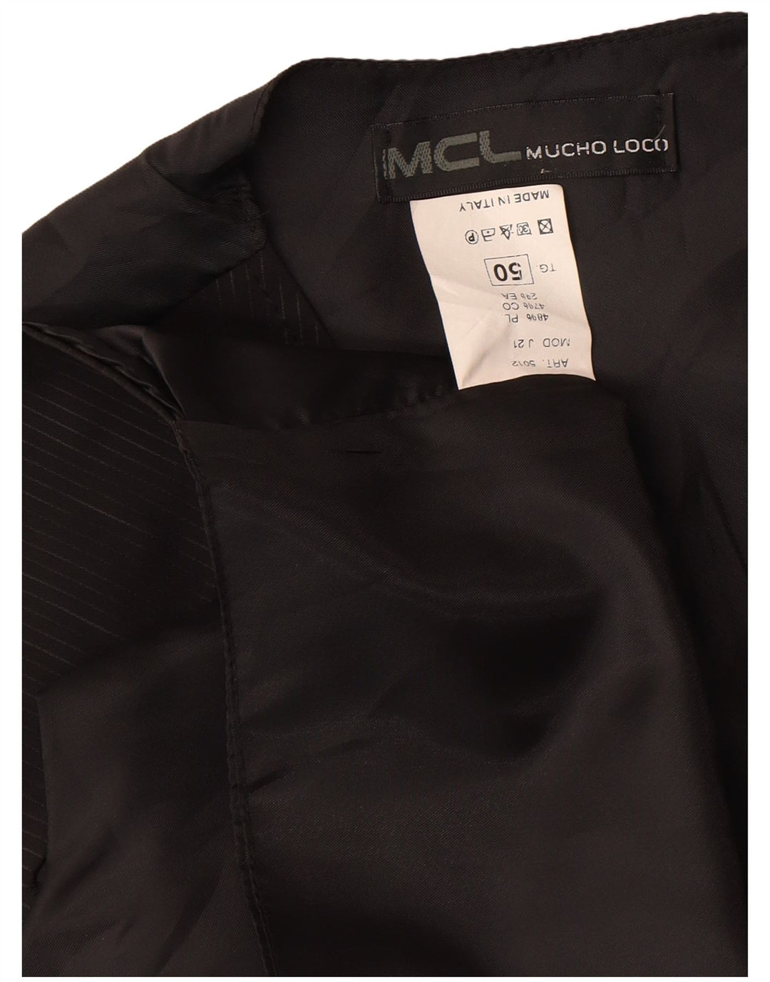 Vintage muški prsluk IT 50 srednje crne pruge od poliestera