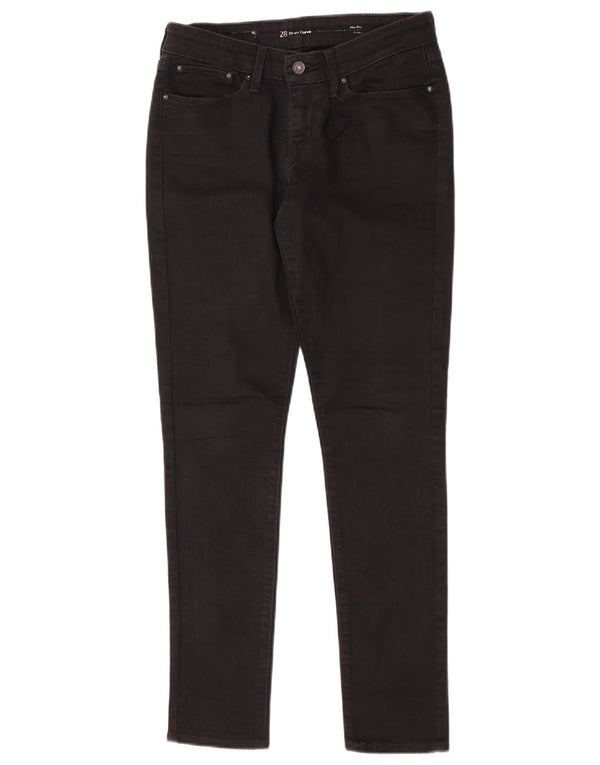 Levi's ženske demi curve uske traperice srednjeg rasta W28 L32 crni pamuk