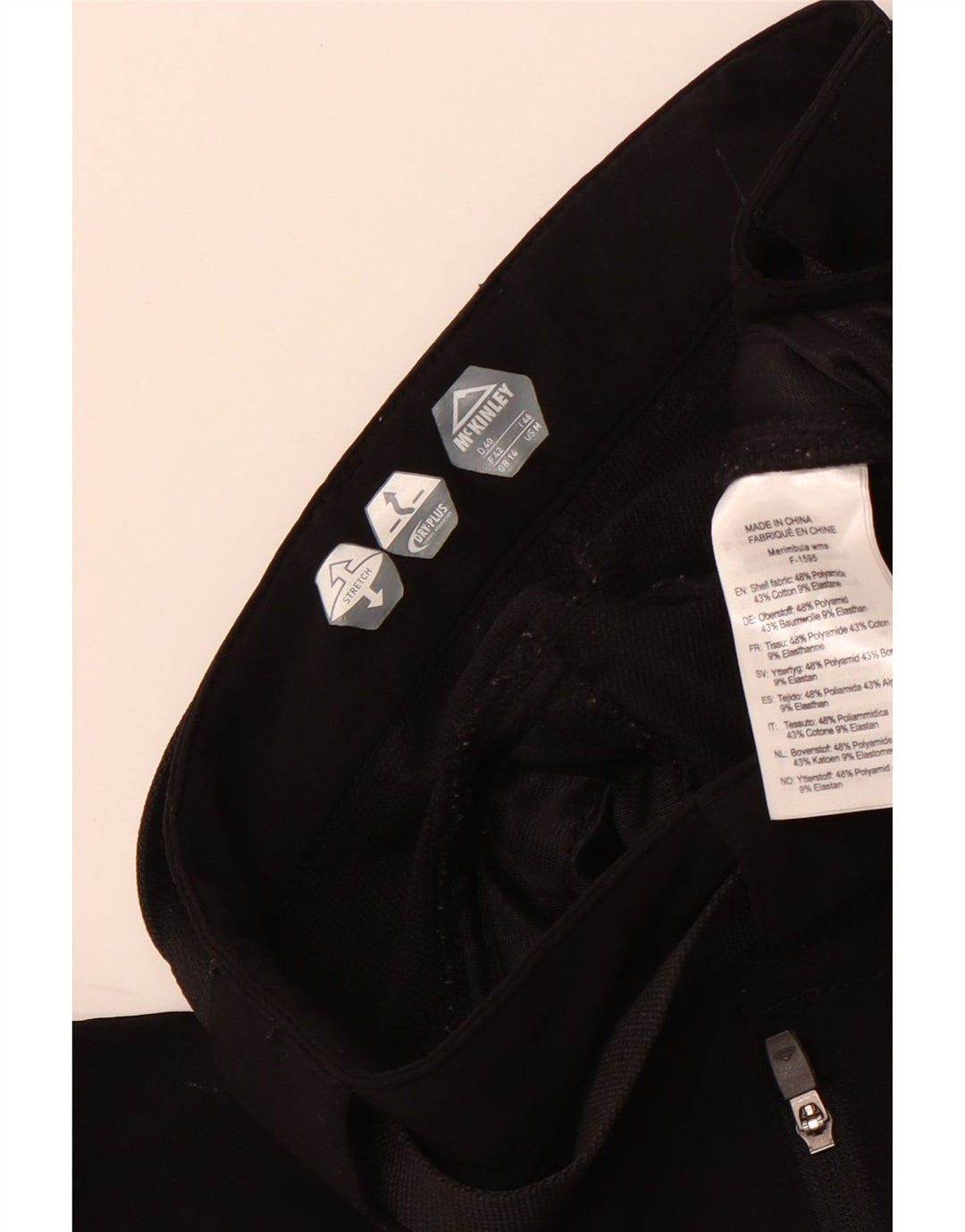 MCKINLEY Ženske ravne ležerne hlače UK 14 Large W32 L31 Crne