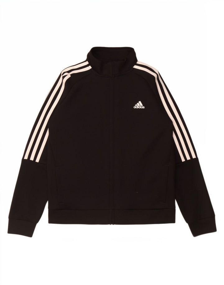 Gornja jakna od trenirke Adidas za dječake 9-10 godina, crni poliester