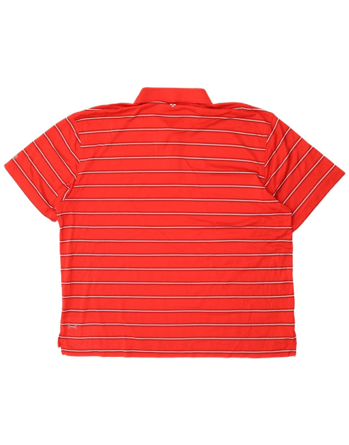 Izod muška polo majica za golf 2XL poliester na crvene pruge