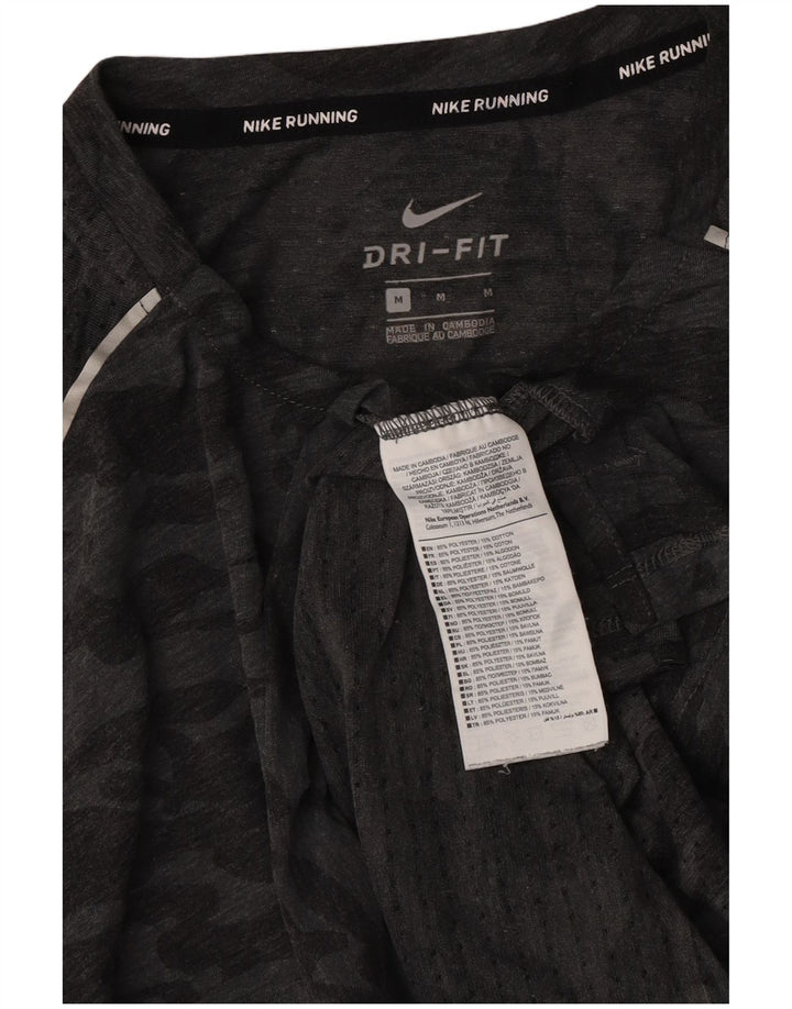 Nike Dri Fit T-Shirt Top Srednje sivi kamuflažni poliester
