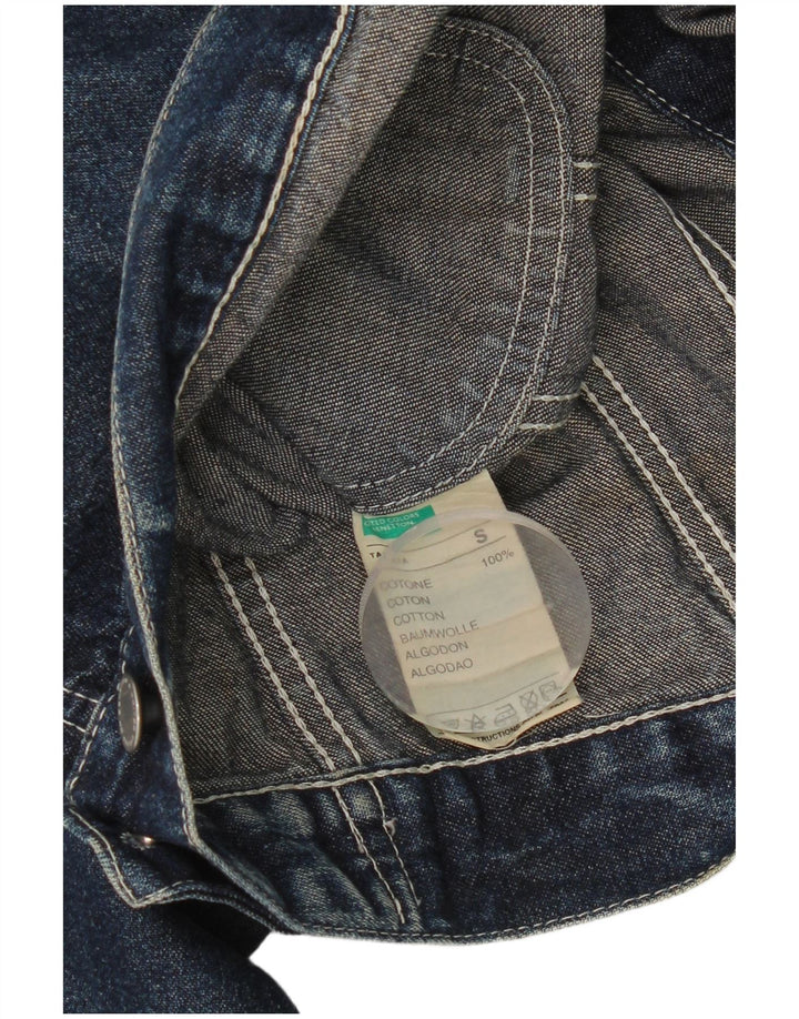 Benetton ženska jakna od kratkog trapera UK 10 Small Blue Cotton
