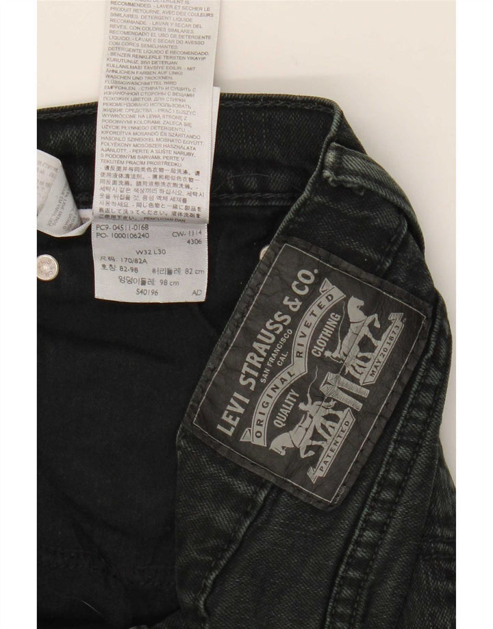 Levi's ženske ravne traperice W32 L30 crni pamuk