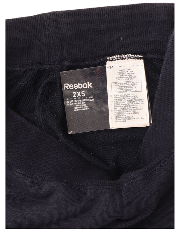 REEBOK Ženska trenirka Hlače Joggers UK 0/2 2XS Mornarsko plavi pamuk